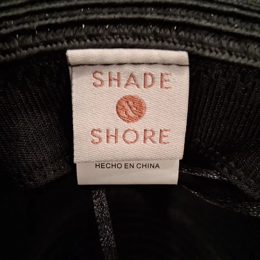 Shade & Shore Women's Black Hat Adjustable Head Size Resort Summer